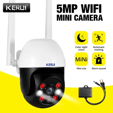 KERUI 5MP Ultra HD WiFi Camera 6 LED Fill Light Indoor Outdoor Home Security