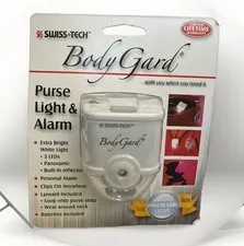 SWISS+TECH BodyGard Purse Light & Personal Alarm 115 dB Sonic Panic Siren