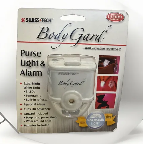 SWISS+TECH BodyGard Purse Light & Personal Alarm 115 dB Sonic Panic Siren