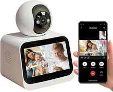 4.3" Smart Home Camera, 2.4G/5G Wifi, 1080P HD Video, Two-Way Video Calling, and
