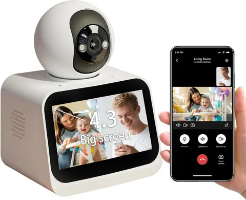 4.3" Smart Home Camera, 2.4G/5G Wifi, 1080P HD Video, Two-Way Video Calling, and