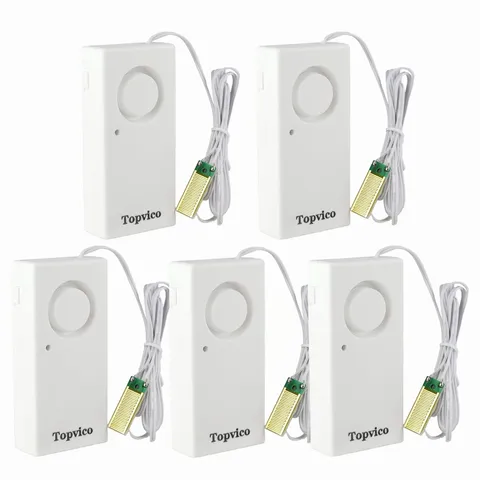 Topvico Water Leak Detector, 120dB Loud Siren, Powered by 9V Battery not Incl...