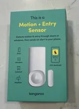 Kangaroo A0002 Indoor Motion & Entry Sensor White NEW For Door Window Security
