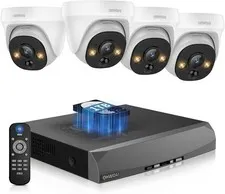 4K Ultra HD Wired Security Camera System 8CH NVR with 4 POE IP Cameras 1TB HDD