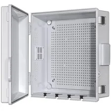 ANIMACYN Electrical Junction Box, Ventilated Design, 13"x13"x5.1", Grey Cover