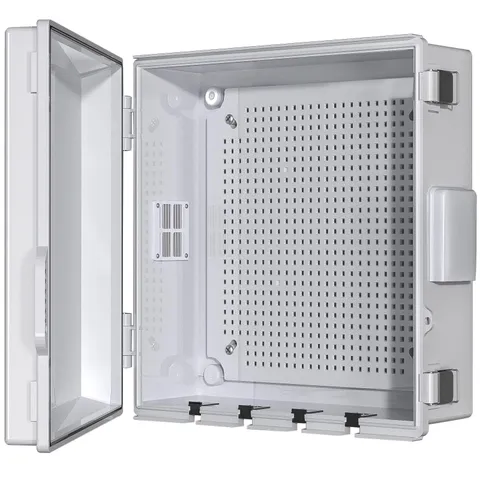 ANIMACYN Electrical Junction Box, Ventilated Design, 13"x13"x5.1", Grey Cover