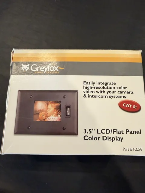GreyFox Home Systems 3.5” LCD/Flat Panel Color Display Part# F2297-White