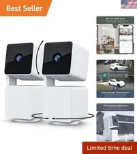 Weatherproof Cam Pan V3: 360° Pan/Tilt Security Camera with AI Motion Tracking