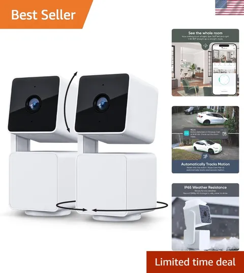 Weatherproof Cam Pan V3: 360° Pan/Tilt Security Camera with AI Motion Tracking