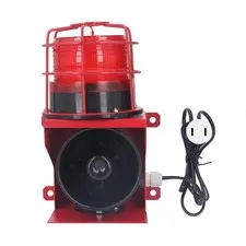 115db Sound Industrial Audible Visual Alarm with IP65 LED Strobe, Wall Mounti...
