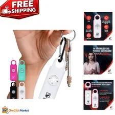 Siren Self-Defense Alarm - 130 dB Keychain Safety Alarm for All Ages - White