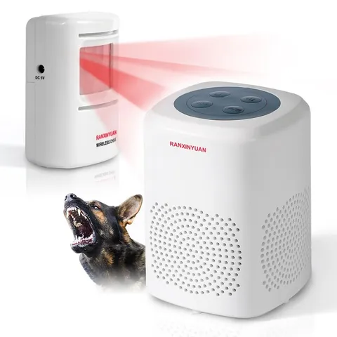 Barking Dog Motion Sensor-Pir Human Body Dog Barking Alarm Realistic Wireless...