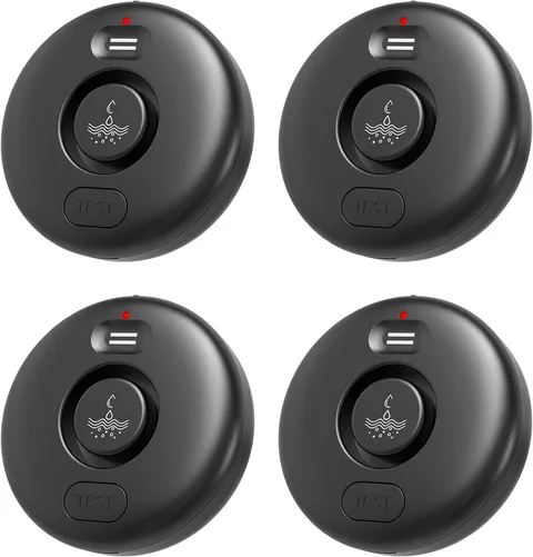 RUIKORING 4 Pack 120dB Water Leak Detectors Home