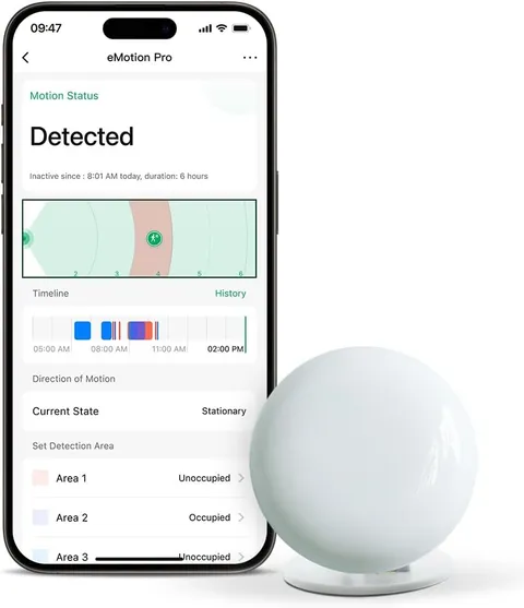 Emotion Pro Presence Sensor, 24Ghz Mmwave Radar Wifi Smart Motion Sensor, IR Bla