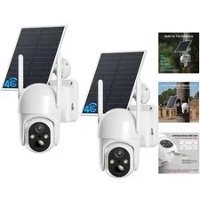 Off-Grid 4G LTE Cellular Cameras - Solar Powered, Motion Detection, White Finish
