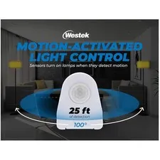 25ft Range Motion Activated Light Control, 2 Pack
