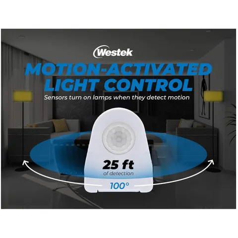 25ft Range Motion Activated Light Control, 2 Pack