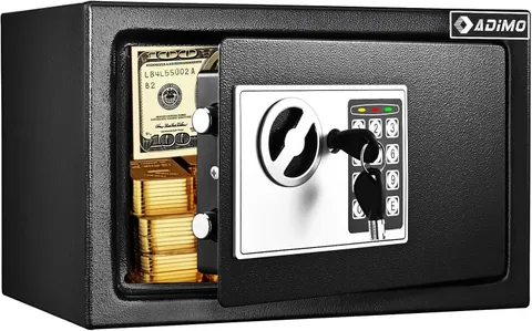 Fireproof Waterproof Safe Box for Dorm, Money & Jewelry Storage, Wall Mountable