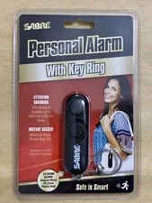 Sabre Personal Alarm with Dual Siren & Key Ring Black 120dB - NEW & SEALED