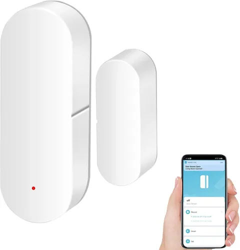 Smart Wifi Door/Window Sensor | Tuya Smart Alarm, Wireless Entry Detector with R
