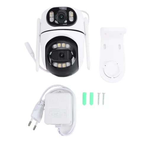 Pan Tilt Security Camera WiFi 8MP Dual Lens AI Motion Detection with APP SET