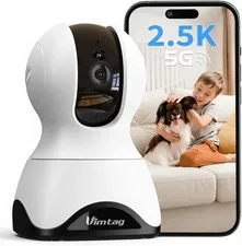 2.5K 4MP Pan Tilt Indoor Security Camera With Night Vision 2 Way Audio WiFi AI