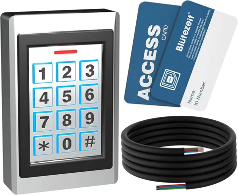 Blütezeit Wired Gate Opener Keypad with 2 RFID Cards & 16.4ft Cable, IP67