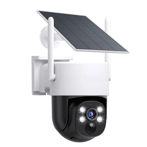 Solar Security Camera Wireless Outdoor, 3MP PTZ Camera for Home Security
