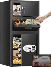 Extra Large 7.8 Cuft Anti-Theft Drop Safe with Keypad & Spare Key