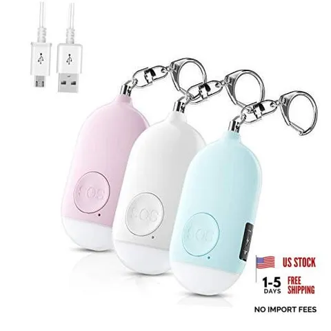 Safesound Personal Protection Safety Device – 3pcs SOS Keychain multicolor