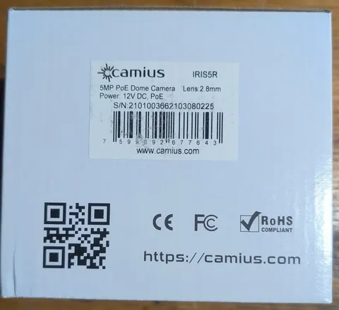 Camius POE indoor/outdoor Dome camera IRIS5R  NEW in box 2 of 2