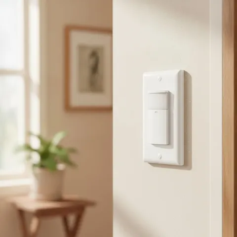 Motion Sensor Light Switch, PIR Motion Detection Wall Switch with Adjustable ...