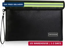 5200°F Fireproof Document Bag with Zipper (11"x7.9"), 8 Layers Fire Insulation,