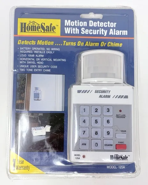 Home Safe Motion Detector With Security Alarm Pinpad Model 125A