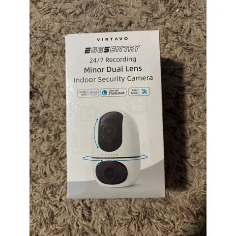 Virtavo EggSentry Minor Dual Lens Indoor Security Camera 1080P AI Detection
