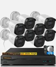 8 Channel HD 5MP Wired Security Camera System Outdoor Home Video w/ 1Tb NVR