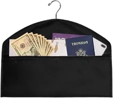 1 pc Hanger Diversion Safe Hidden Pocket Safe, Fits Under Hanging black