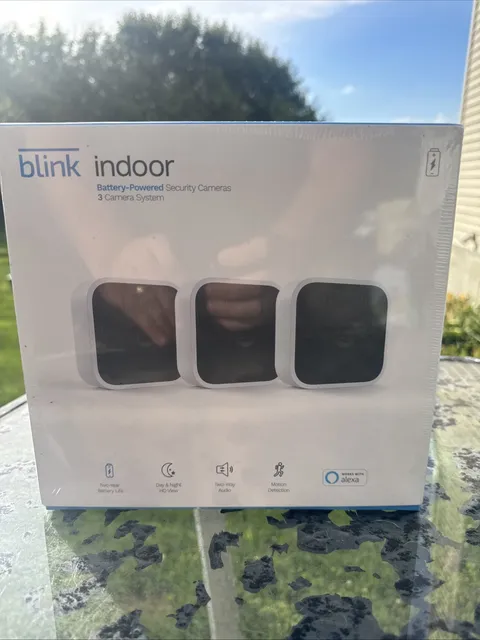 New Blink Indoor (3nd Generation) Security Camera - 3 Camera Kit Sync Module