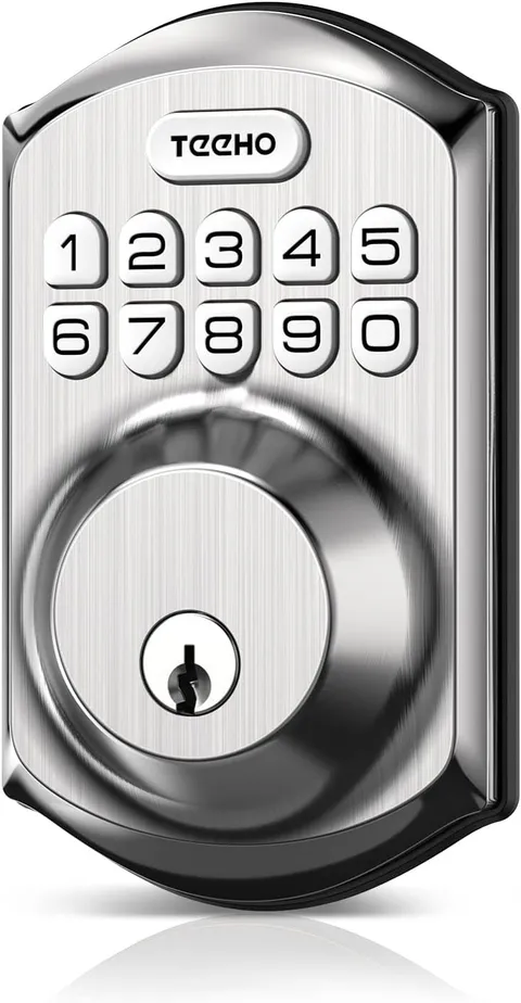 Keyless Deadbolt for Front Door,One Touch Lock,Anti-Peep Password&2 Backup Keys