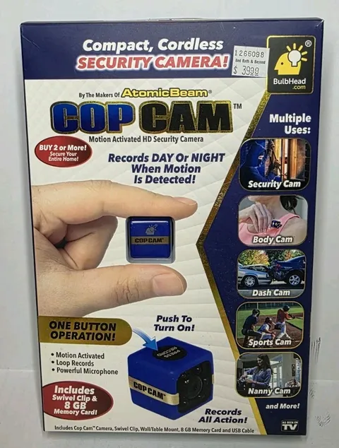 COP CAM Motion Activated HD Security Camera Atomic Beam As Seen On TV New