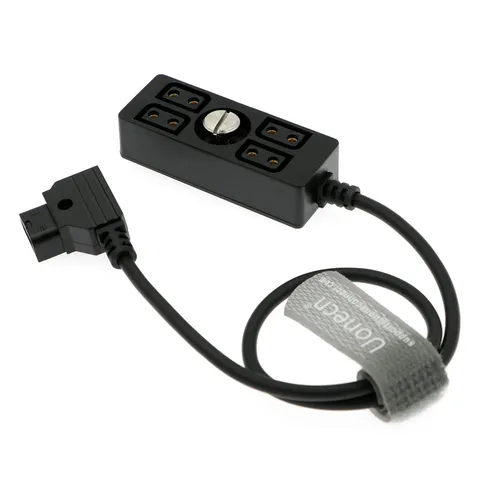 D-tap Splitter with Screw for V-Mount Battery, 4-Port Dtap Hub Power Cable fo...