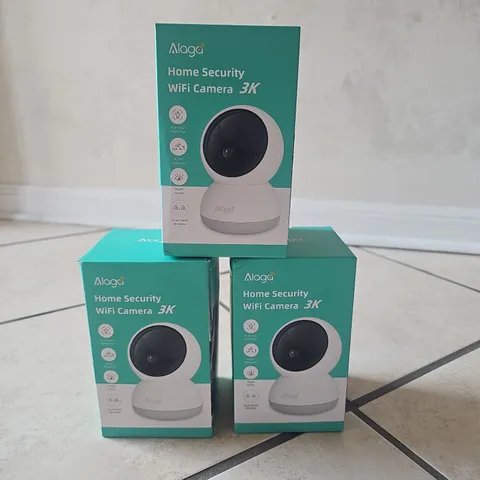 Lot of 3- Sealed Alaga Home Security WiFi Camera 3K