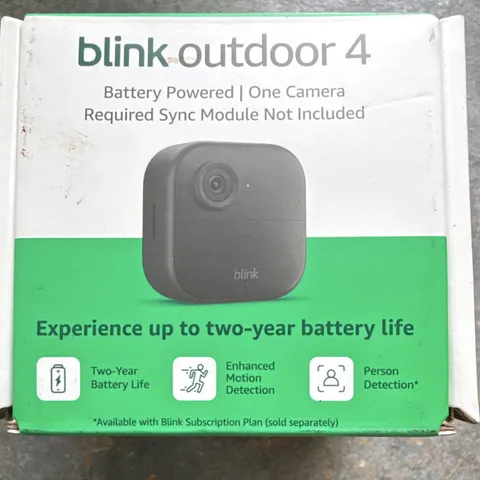 Blink Outdoor 4 1080p Wireless Wi-Fi Battery Camera, Motion/Person, 2-Way, Alexa