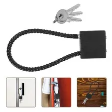 1Set Reusable Metal Closet Lock Black Single Openable Design for Home Lockers