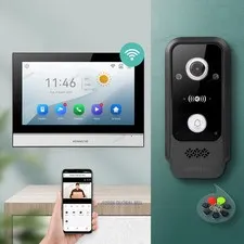 HOMSECUR WIFI HD Video Door Phone Intercom Doorbell Card Access External Memory
