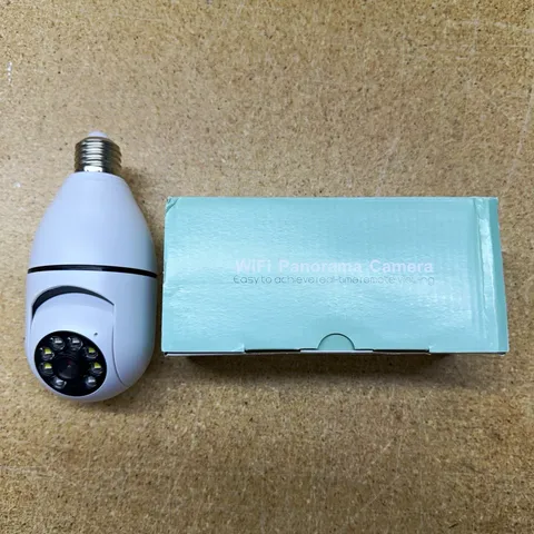 WiFi Panorama 360° Indoor Bulb Camera, Wireless IP Network, White