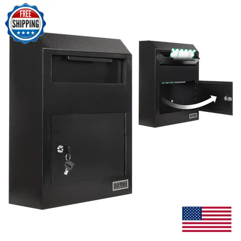 Durabox Drop Deposit Safe 12 X 4 X 15 Heavy Duty Steel Wall Mount Mailbox For