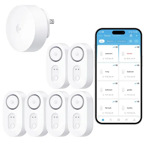 GoveeLife WiFi Water Leak Detector Gateway 6 Sensors