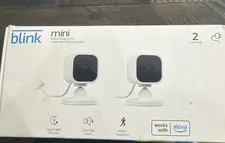 Blink Mini Indoor 1080p Wi-Fi Home Security Camera 2-Pack White Two Way Audio HD