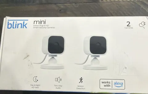 Blink Mini Indoor 1080p Wi-Fi Home Security Camera 2-Pack White Two Way Audio HD